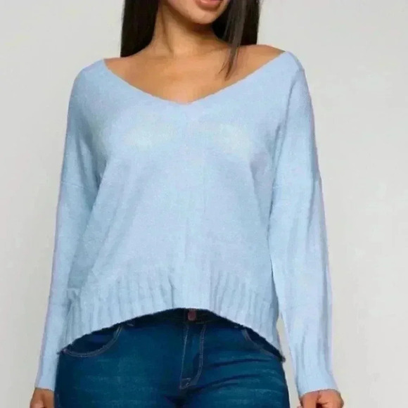 Blue Sweater Top - Picture 2 of 4